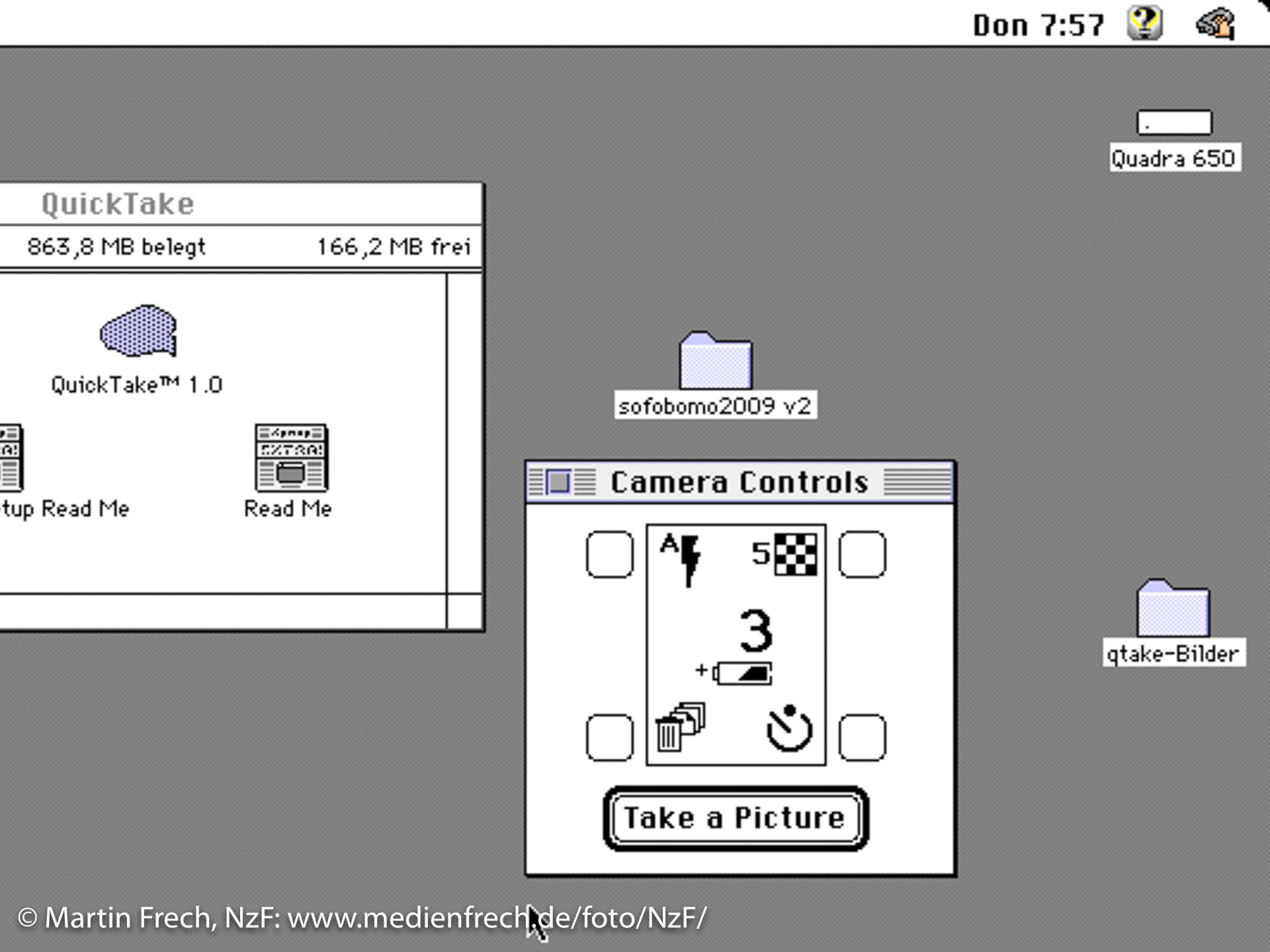 © Martin Frech: Die QuickTake 100 kann komplett per Software fernbedient werden. (Screenshot)